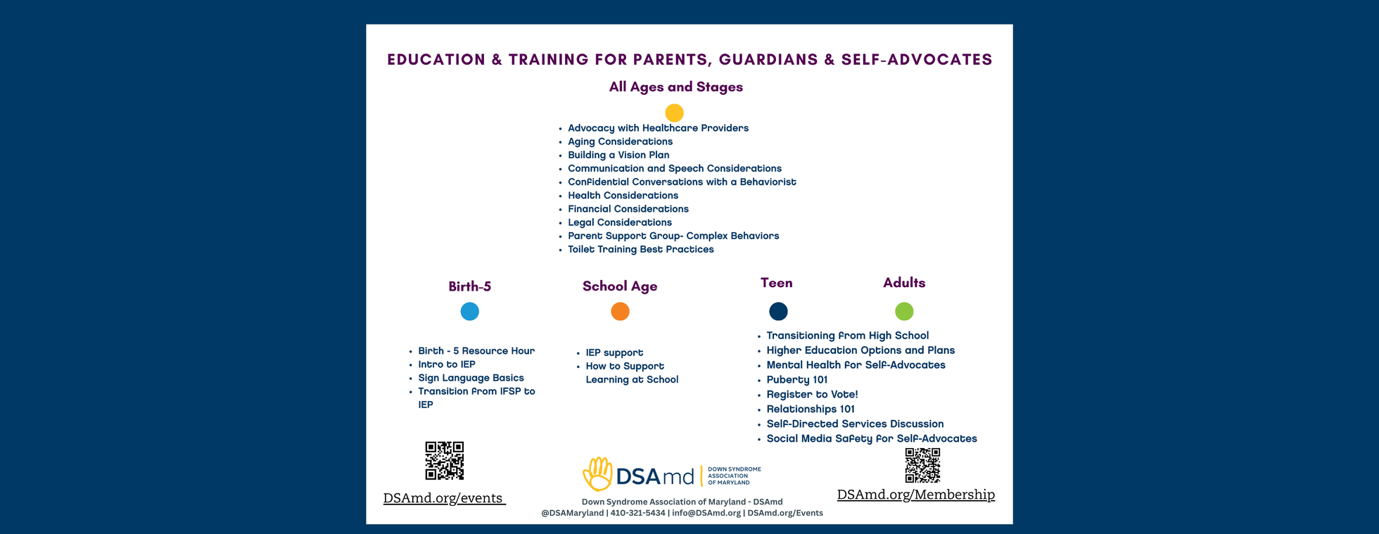 Annual Education Series- Click to View all Upcoming Programs